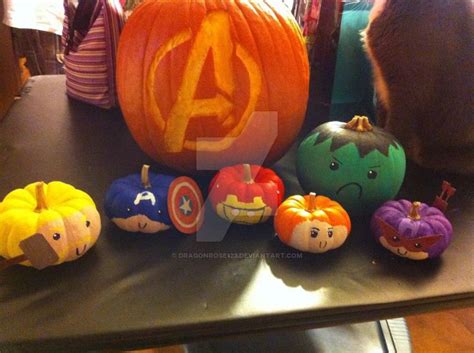 Avengers Pumkins Fall Halloween Decor Pumpkin Decorating Contest