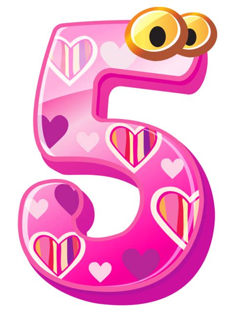 Pink Number 3 Clipart
