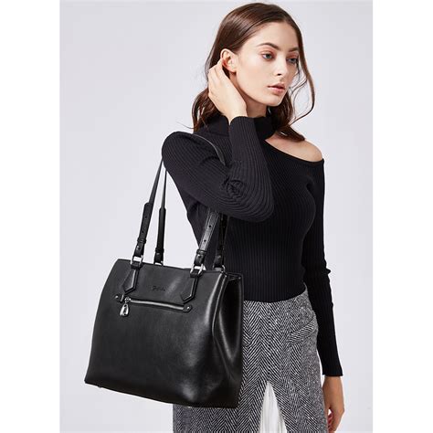 Bostanten Women Leather Handbag Long Top Handle Purses Designer
