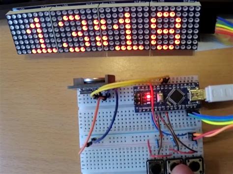 Arduino Matrix Clock Prototype Arduino Project Hub