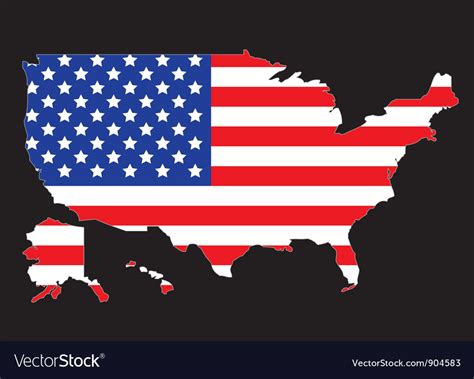 Usa Outline Map Eps Royalty Free Stock Svg Vector
