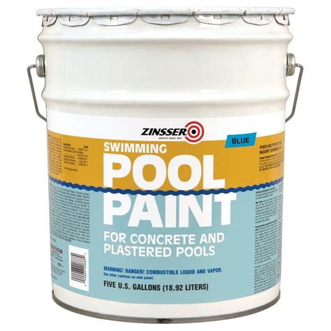 Reviews For Zinsser 5 Gal Blue Flat Oil Based Swimming Pool Paint