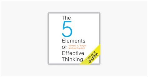 ‎the Five Elements Of Effective Thinking Unabridged On Apple Books
