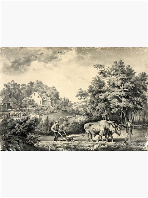 American Farm Scenes No 1 Currier And Ives 1853 Framed Art Print