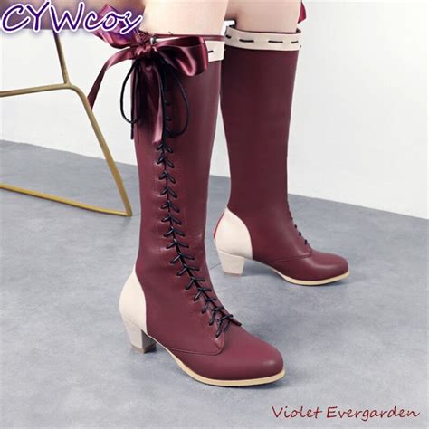 New Ainme Violet Evergarden Boots Cosplay Shoes Women Boots Party
