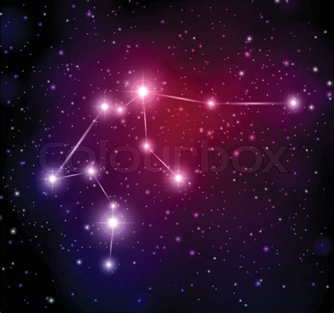Abstract Space Background With Stars And Aquarius Constellation Stock