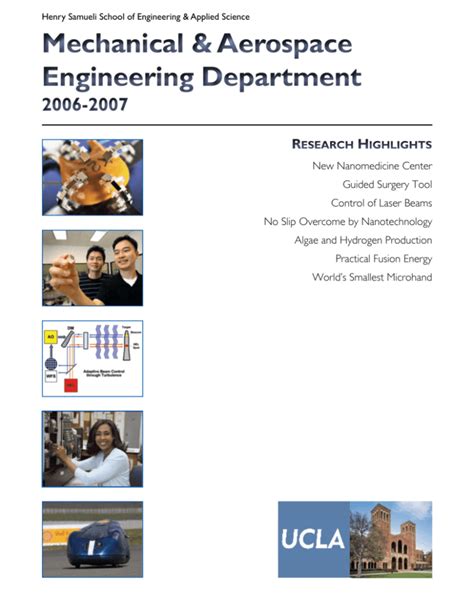 Mechanical And Aerospace Engineering Department Mechanical