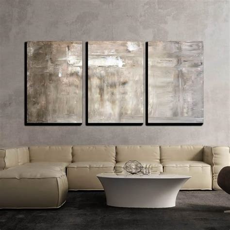 Wall26 3 Piece Canvas Wall Art Brown And Beige Abstract