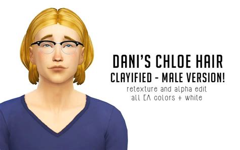 Liahxsimblr Dani Paradises Chloe Hair Retextured Male Version Sims