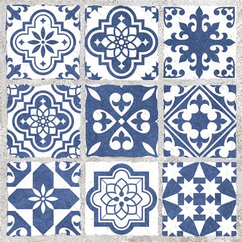 Buy Tl Moroccan Art Blue Floor Tiles Online Orientbell Tiles