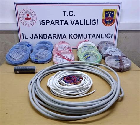 Ispartada 2 Bin 100 Metre Değerinde Kablo Hırsızlığı Yapan 5 Şüpheli