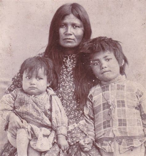 Wife Of Geronimo And Two Children 1880s Native American Apache Indian