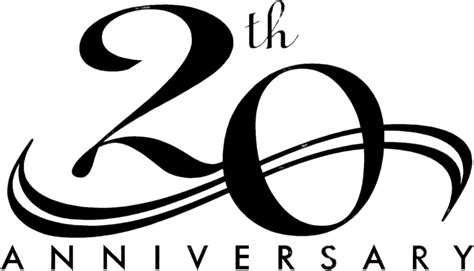 Download 20th Anniversary élégant Transparent Png Stickpng