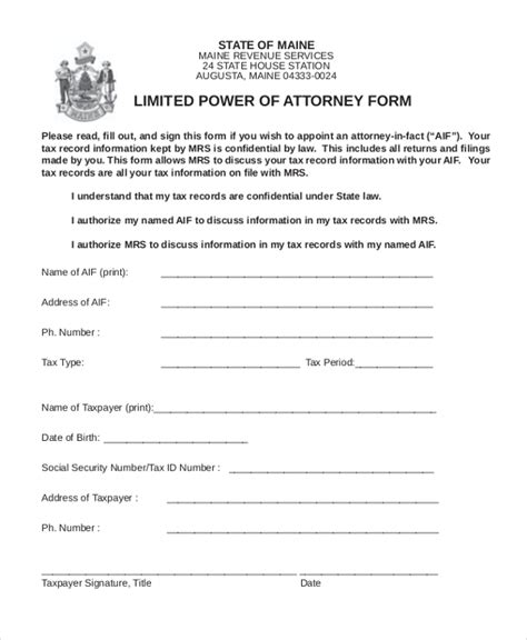 Free 10 Sample Power Of Attorney Forms In Pdf Ms Word