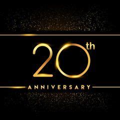 Well, i'm ever thankful it did. Celebrating of 20 years anniversary, logotype golden ...