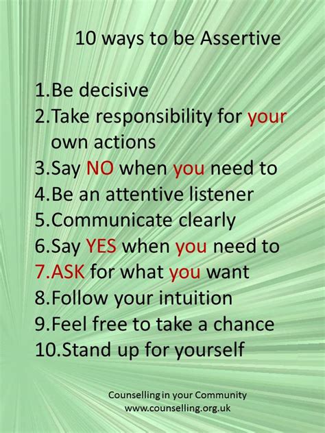 Assertiveness Tipsdocx Counselling In Your Community