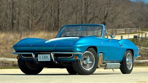 1963 Chevrolet Corvette Muscle Cars Supercar Blue Classic