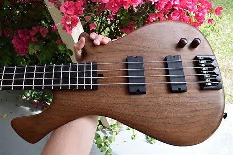 Warmoth Jazz Bass Custom Shaped One Piece Walnut Body Reverb