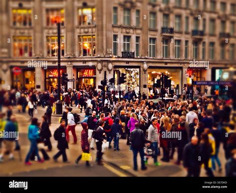 A Busy Oxford Street City Of Westminster Central London England