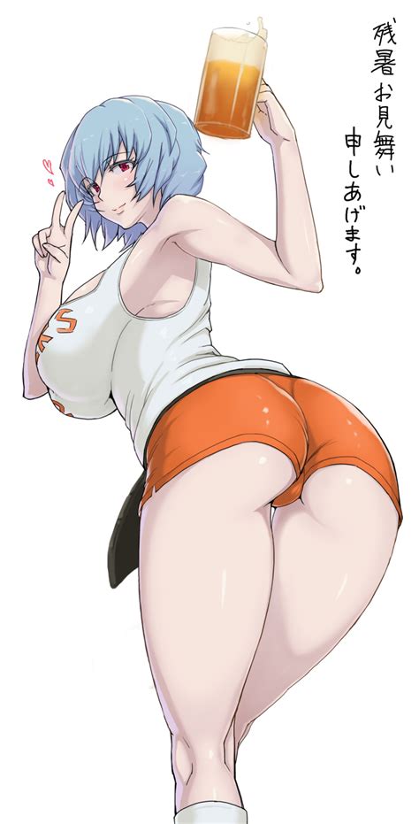 Ao Madoushi Ayanami Rei Hooters Neon Genesis Evangelion Absurdres