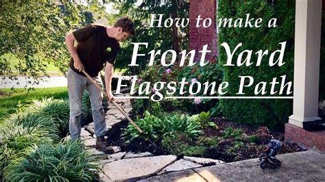 How To Make A Front Yard Flagstone Pathway Youtube