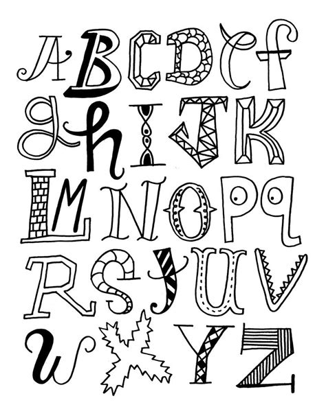 Check spelling or type a new query. Alphabet Letters Coloring Pages | Hand lettering alphabet ...
