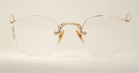 optometrist attic ao gold numont semi rimless vintage eyeglasses