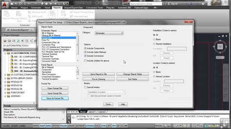 Autodesk Autocad Electrical 2014 Tutorial Automatic Reports Youtube