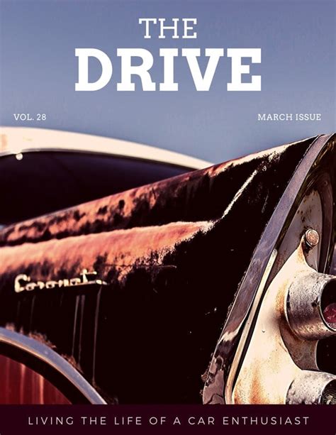 Free Printable Customizable Car Magazine Cover Templates Canva
