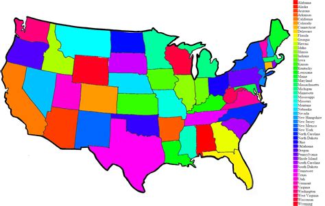 Color Coded Map Of Usa Kinderzimmer 2018