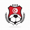 Escudo de fútbol de la bandera nacional de túnez | Vector Premium