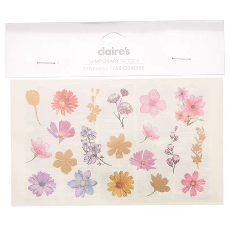 Small Flower Temporary Tattoos Claires Us
