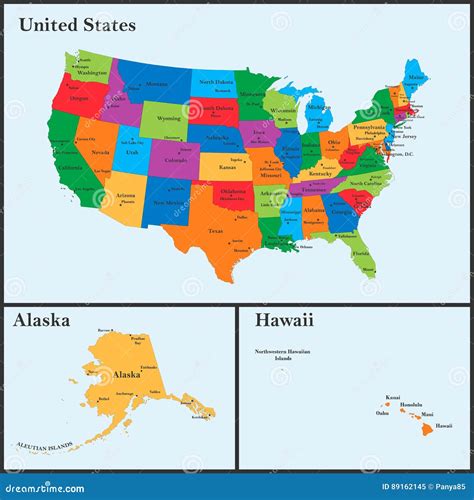 Map Of Usa Hawaii And Alaska Kinderzimmer 2018