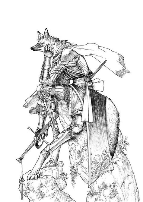 Character Stock Sketch Series Foxfolk Knight Vagelio Character