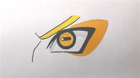 How To Draw Narutos Eyes In Sage Mode Youtube