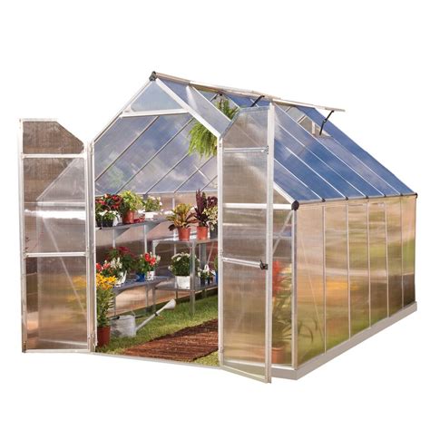 Looking for a good deal on metal greenhouse? Shop Palram 12-ft L x 7.95-ft W x 7.57-ft H Metal ...