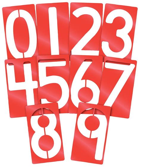 Roylco Big Number Stencils 5 X 9 Inches Set Of 10 Number Stencils