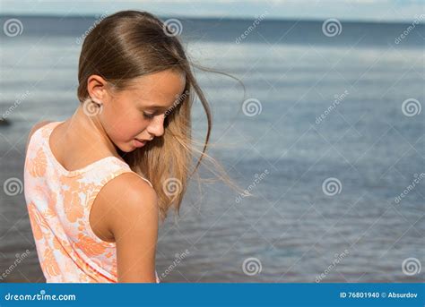 Beautiful Teenager Girl Near The Sea Stock Photo Image Of Multi