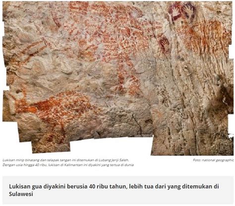 Lukisan ini pernah memegang rekor lukisan terbesar di dunia sebelum mother earth karya aberg. Lukisan Gua Tertua di Dunia Ditemukan di Kalimantan - morPOTE