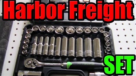 harbor freight 35 pc 3 8 in drive sae and metric socket set unboxing youtube