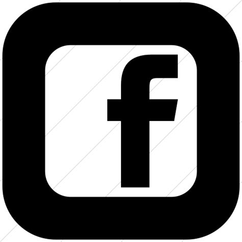 Facebook Icon Black White 181100 Free Icons Library