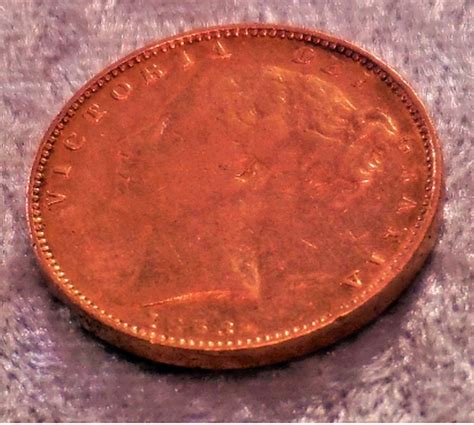 1853 Copper Coin Uk Young Head Farthing Antique Victorian Rare Etsy