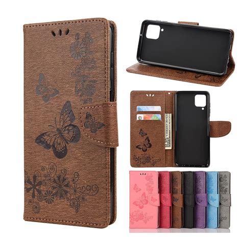 Cell Phone Cases For Samsung Galaxy A12 5g Butterflies Embossing