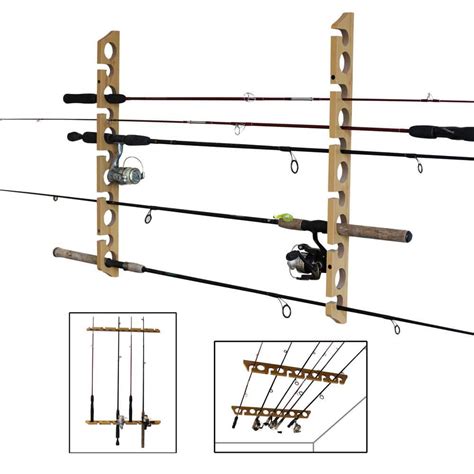 Rush Creek Creations 11 Fishing Rod Versatile 3 In 1 Wall And Ceiling