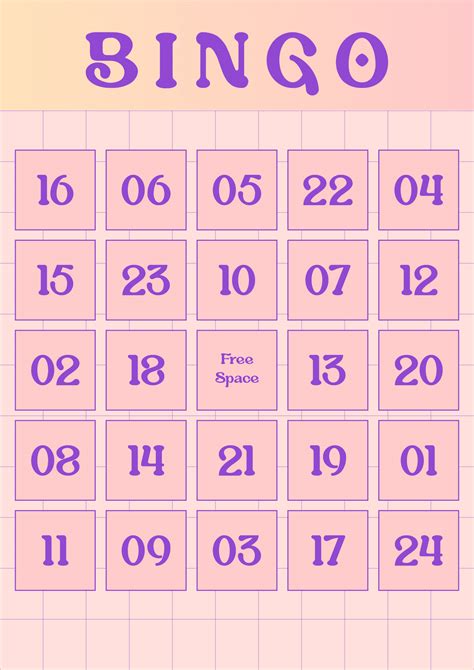 Free Printable Bingo Cards With Numbers Just Provide A List Of Names