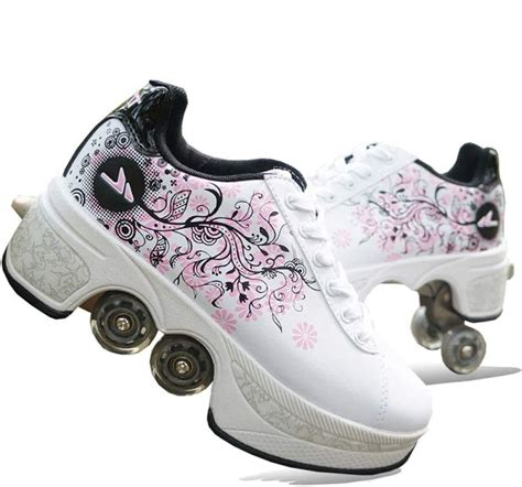 JUYHTY Patines Zapatos De Skate Transpirables Multifuncionales En Patines De Ruedas