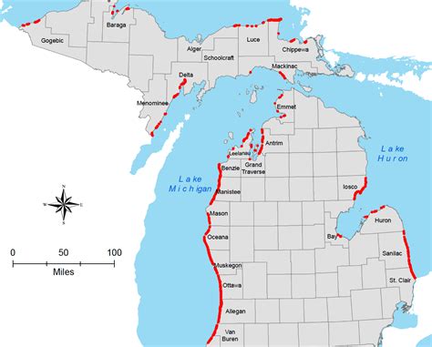 Michigan Map With Lakes Table Rock Lake Map