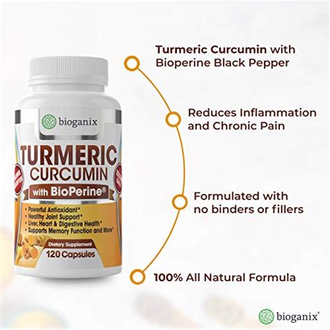 Bioganix Turmeric Curcumin Supplement With Bioperine Mg