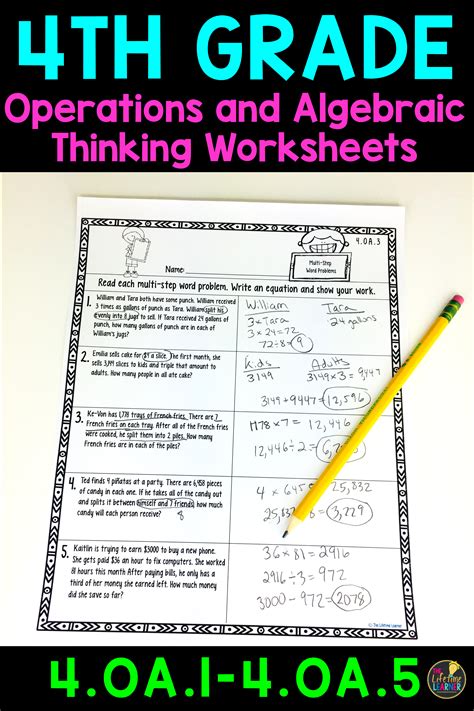 These Operations And Algebraic Thinking Worksheets Are Perfect For 4th