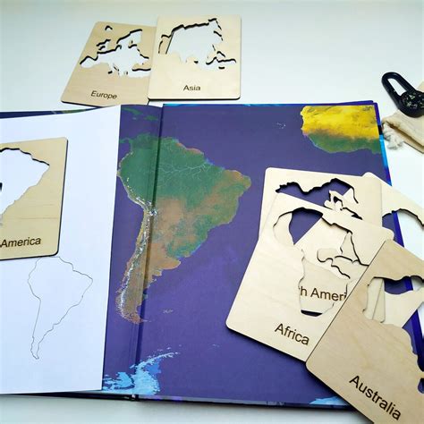 Montessori Continents Stencils Montessori Geography World Continents